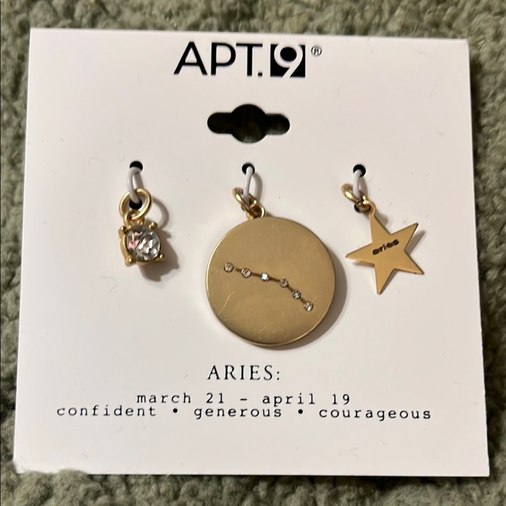 Apt. 9 Gold Aries Charm Trio